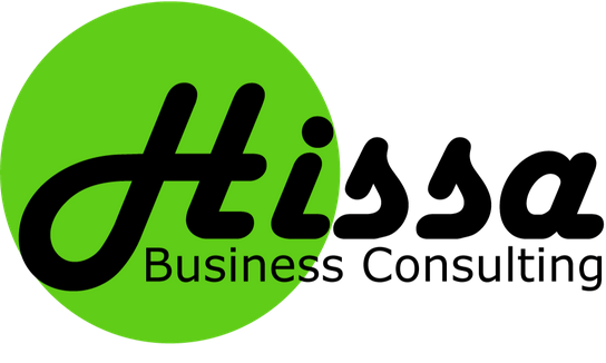 Logotyp i svart och grönt Hissa Business Consulting